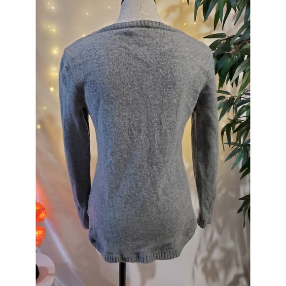 Toad & Co Aleutia 100% Wool Crew Sweater Womens Size M Gray Black Nordic - Picture 5 of 12